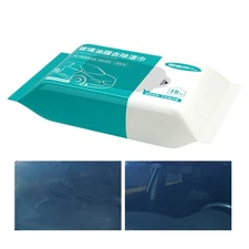 Car Oil Stain Cleaner Glass Oil Film Remover Wet Wipes Front Windshield Cleaning