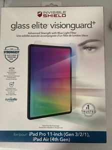 ZAGG (Glass Elite VisionGuard+) for Apple iPad Pro 11-inch (Gen 3/2/1) & Air 4th