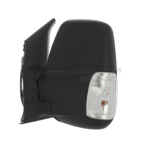 Wing Door Mirrors Ford Transit Mk8 2014-> Short Arm Manual Black Left & Right - Picture 15 of 24