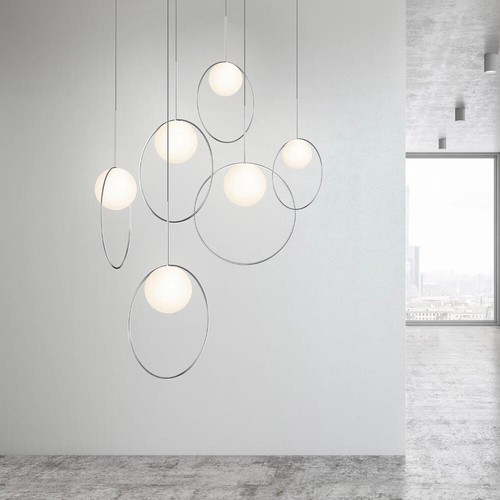 Pablo Designs | Bola Halo Pendant in Chrome, Small - Picture 2 of 2