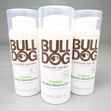 3 Pack BULL DOG Skincare For Men Original Stubble Moisturizer 100ml 3.3 fl. oz