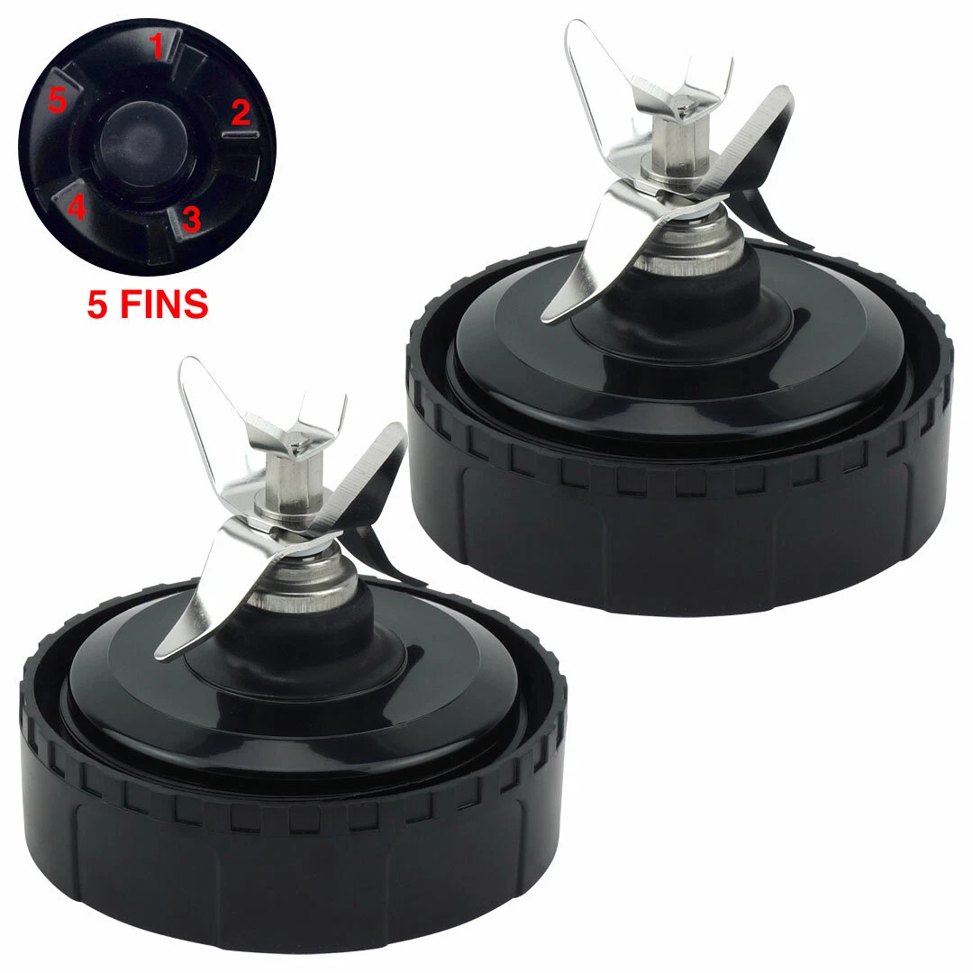 2 Pack Pro Extractor Blade Assembly for Nutri Ninja QB3000 476KKU3000 5 Fins