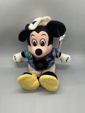 Mickey Mouse Tourist Plush / Soft Toy Bean Bag Beanie with Tag Disney Store Cool