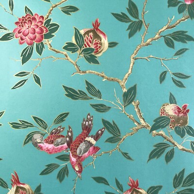 Zoffany Tapete ''Manchu'' | Farbe: Türkis | ZFLW03005