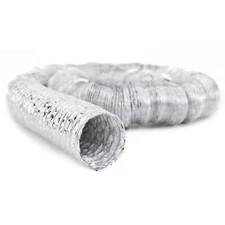 *RV 2-INCH FLEXIBLE FOIL AIR DUCT HOSE | NON-INSULATED FOIL DUCTING | 25'