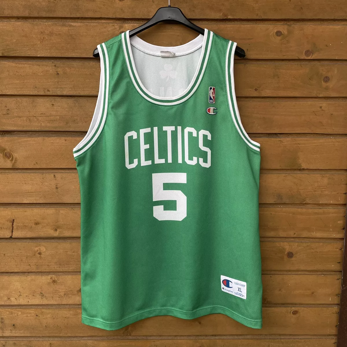 Vintage Boston Celtics Adidas NBA Kevin Garnett #5 White Jersey Size Large
