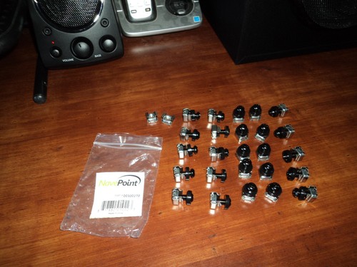 NAVEPOINT 25-Piece Cage Nut Set M6 nuts, black washers & screws NEW / UNUSED - Zdjęcie 2 z 12
