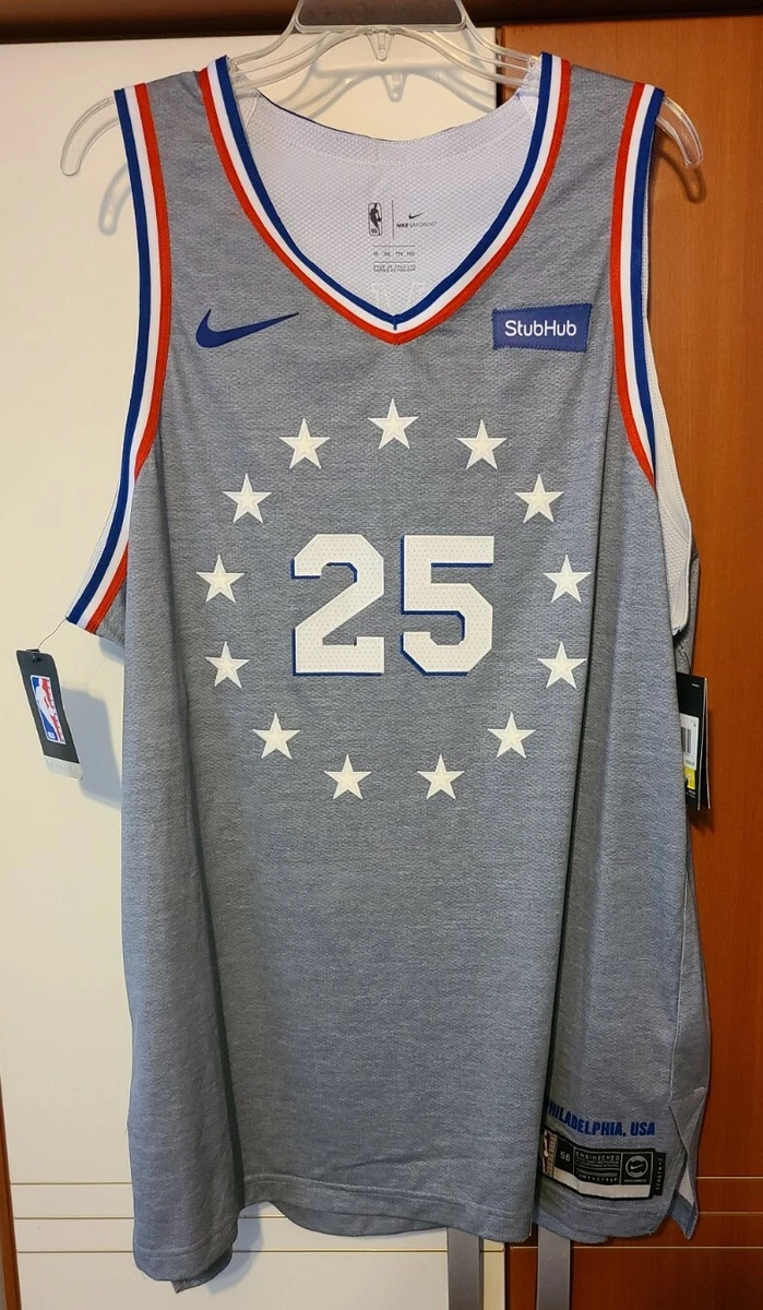  BEN SIMMONS AUTHENTIC PHILADELPHIA SIXERS WHITE NIKE JERSEY :  Sports & Outdoors