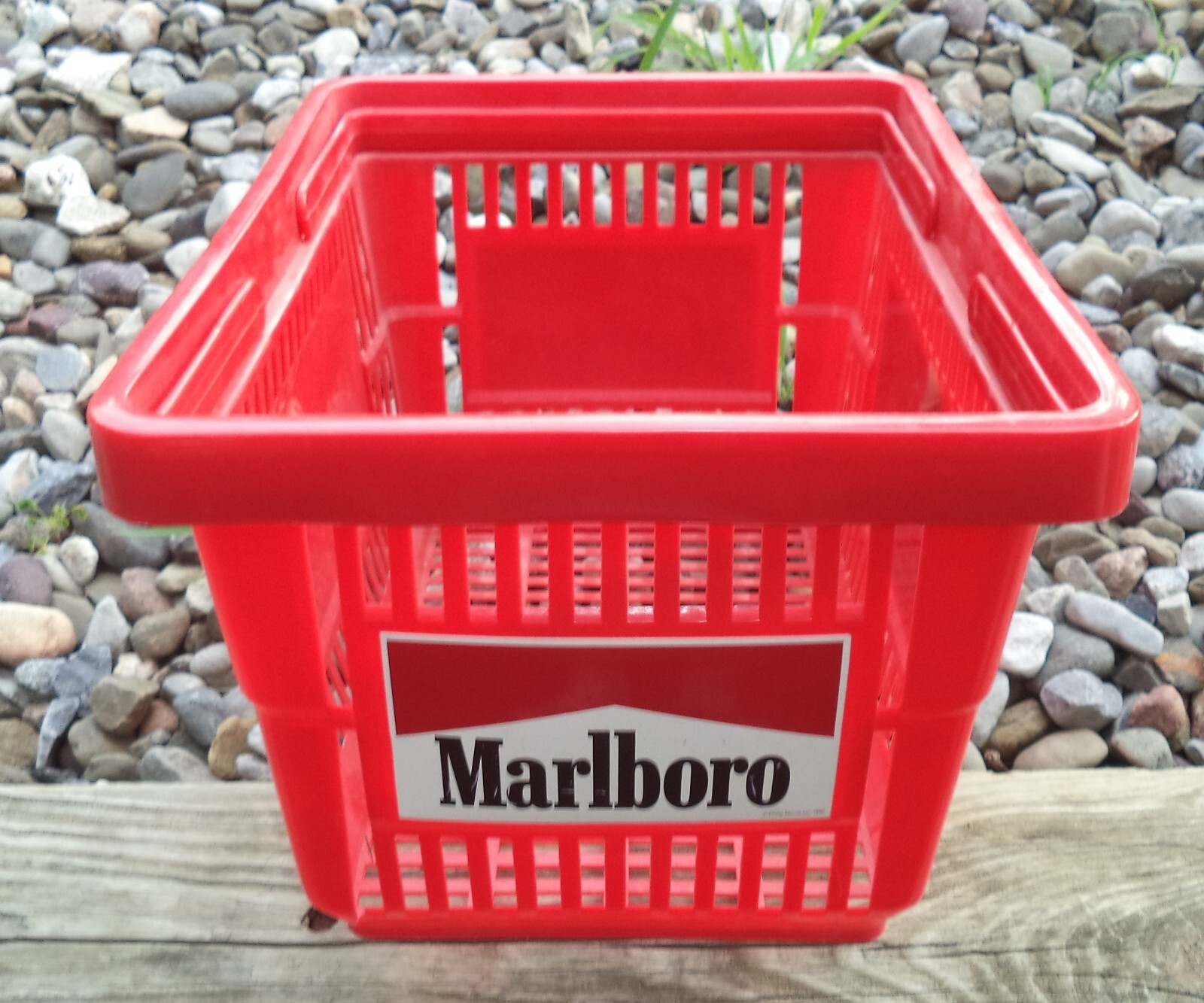 Vintage 1992 Marlboro Cigarettes Red Shopping Basket Philip Morris 1990s 90s