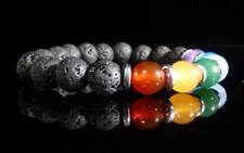 Lava Stone Chakra Bracelet Essential Oil Aromatherapy