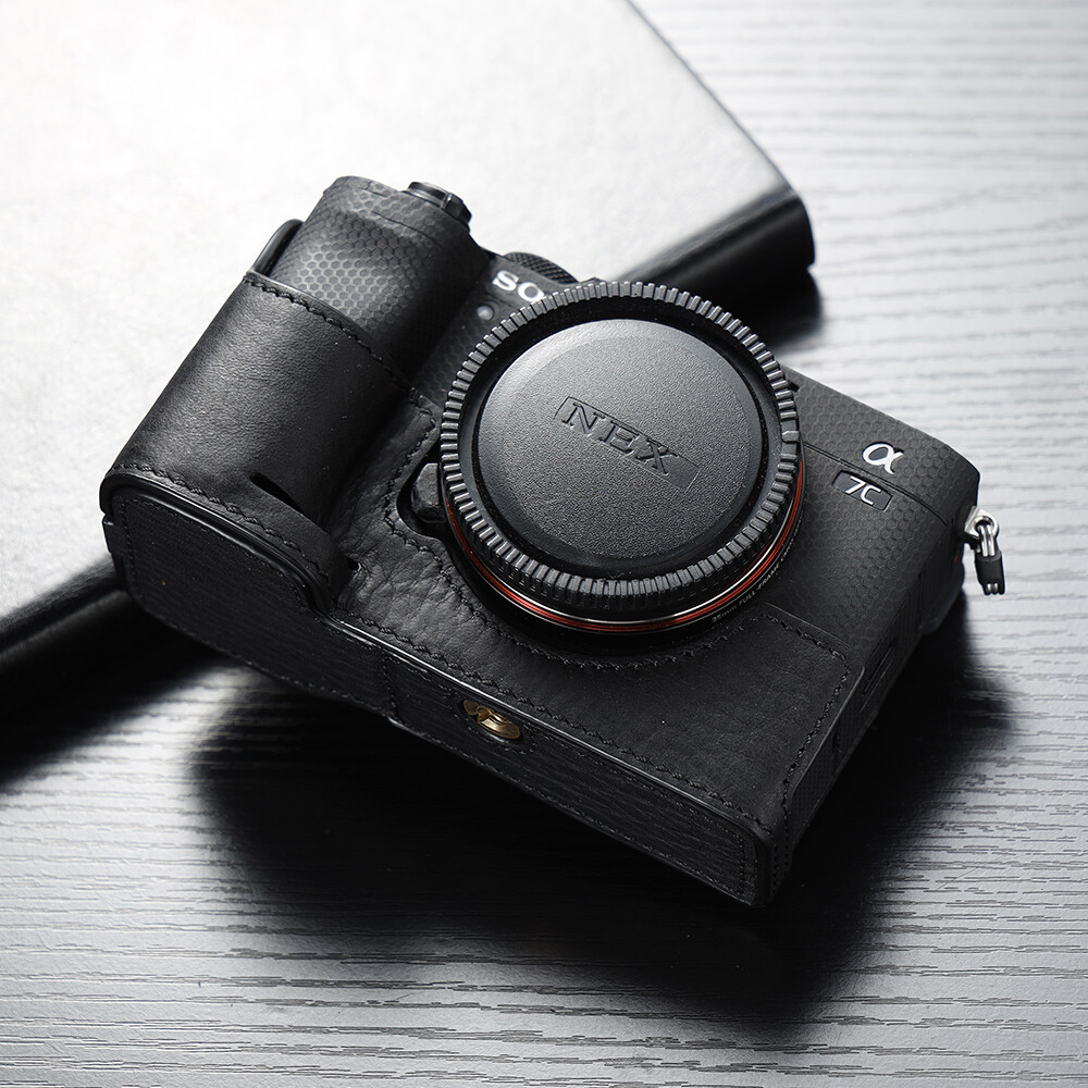 Handmade Genuine Leather Camera Case Half Bag For Sony A7C Alpha A7C eBay