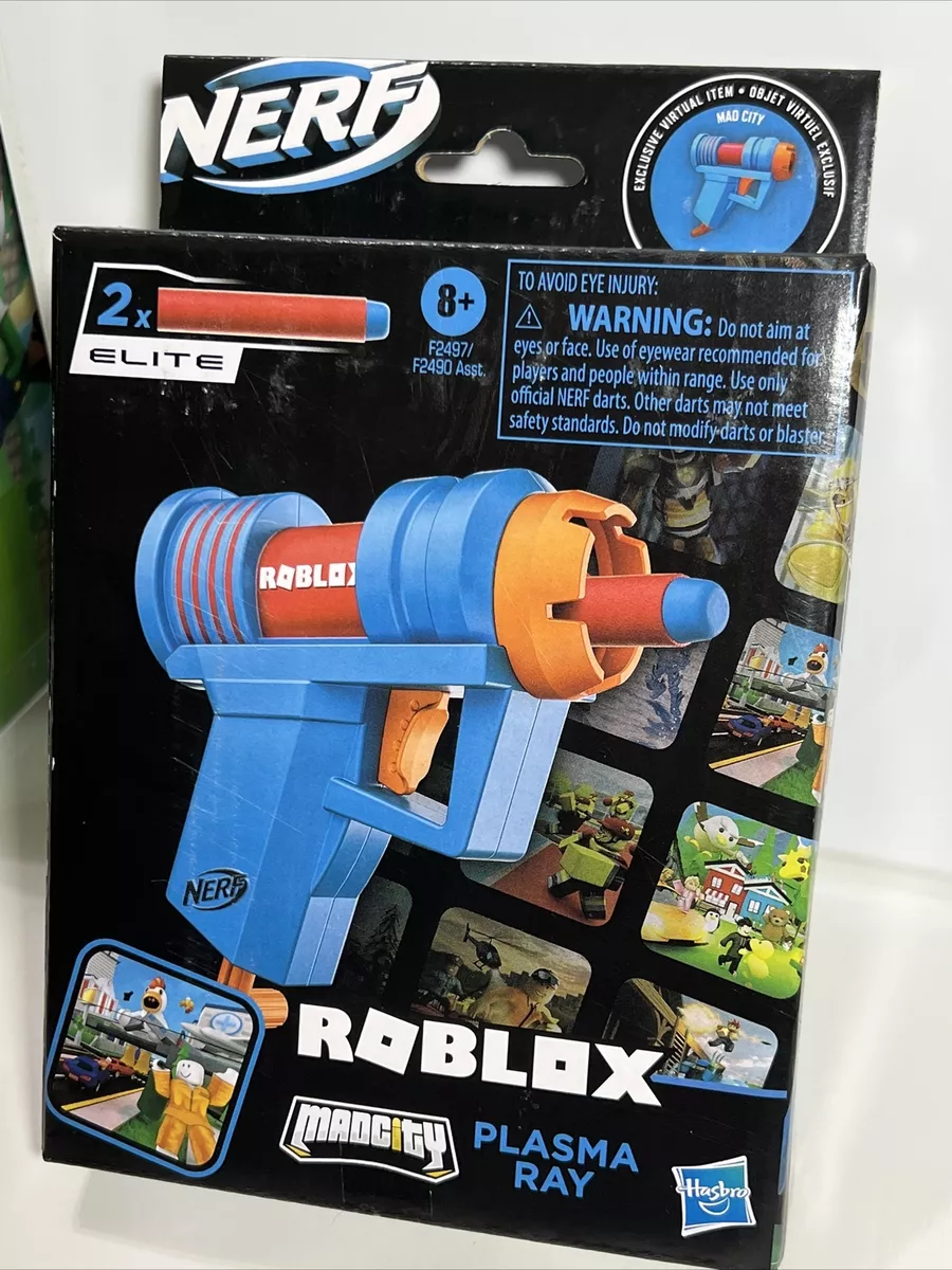 Nerf Roblox Mad City: Plasma Ray Dart Blaster, 2 Nerf Darts