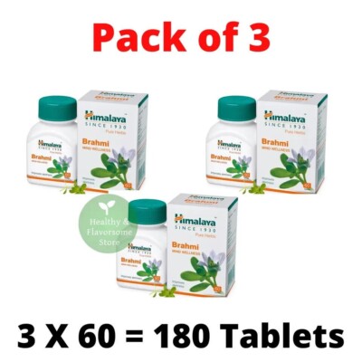 Himalaya Brahmi Tablets for boost mind 3 Box 180 Tabs Free shipping Exp 2027