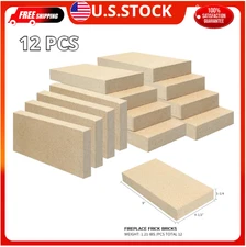 12PCS Woodstove Firebricks, Fire Bricks, Size 9" X 4-1/2" X 1-1/4", Fire Bric...