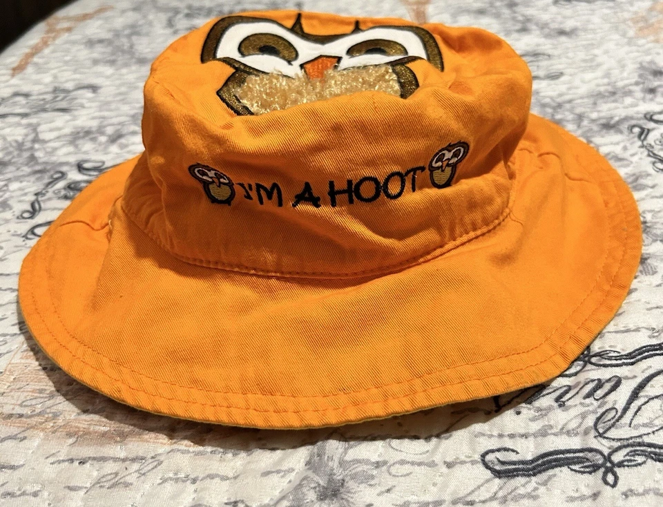 Luvali Reversible Sun Hat Kids UPF 50 Kids One-size Im a Hoot/ Early Bird Strap - Image 2 of 4