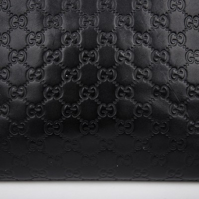 グッチ クラッチ バッグ グッチシマ レザー 紺色 GG 473881