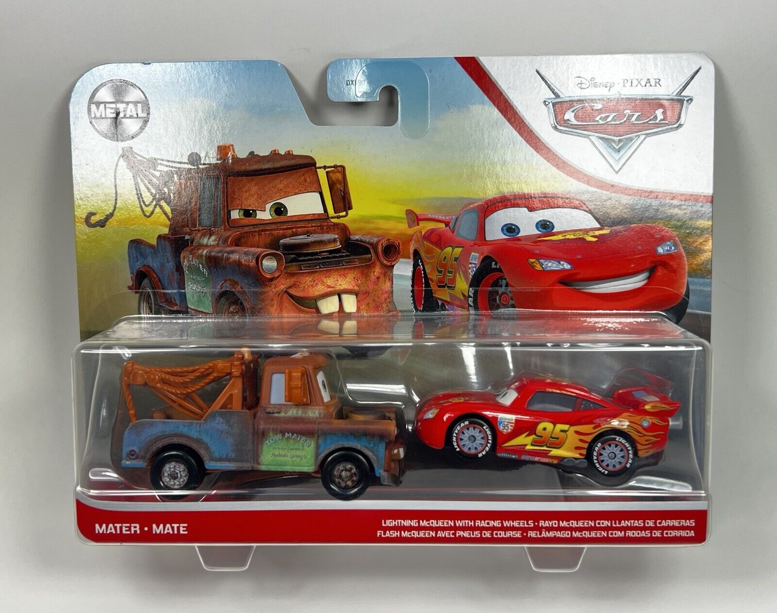 NEW DISNEY PIXAR CARS LIGHTNING MCQUEEN MATER WORKING TOW HOOK 2022 DXV99