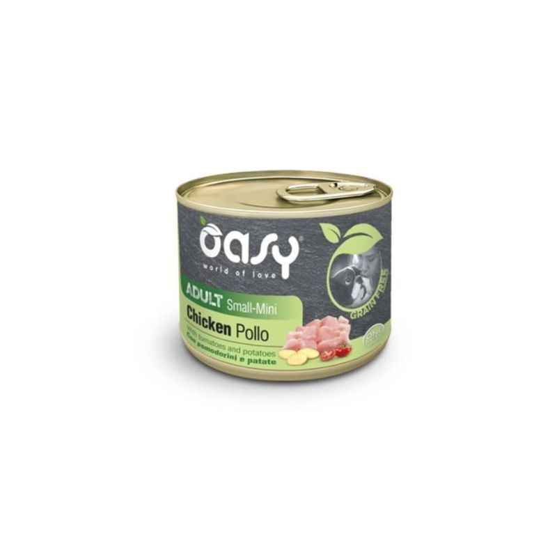 Oasy grain free formula adult small/mini pollo con pomodorini e patate 200gr