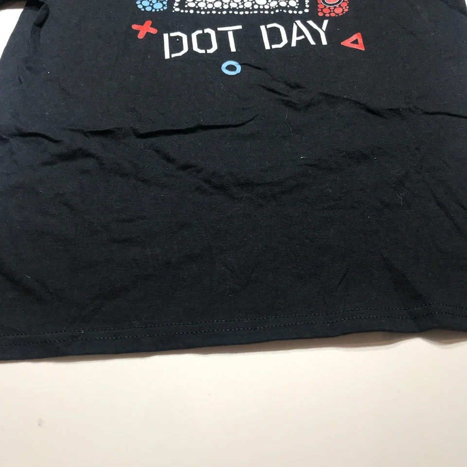 NEW Happy Dot Day Video Game Black Short Sleeve T-Shirt Juniors Youth Size 12 - Image 4 of 4