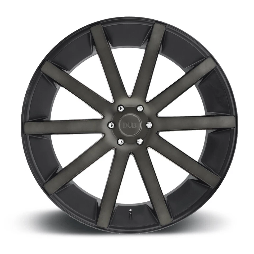 DUB SHOT CALLA MATTE BLACK DARK TINT WHEELS RIMS S121260084+20 - Image 3 of 4