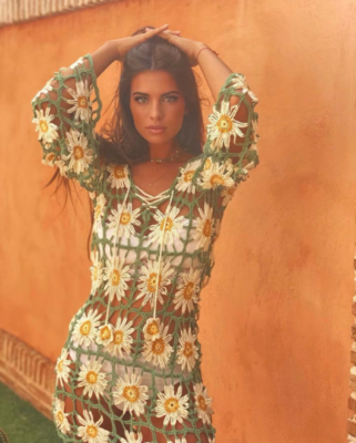 Daisy Handmade Crochet Mini Dress | eBay