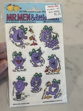 Vintage Mr. Men & Little Miss 3M Scratch & Sniff Stickers- Grape