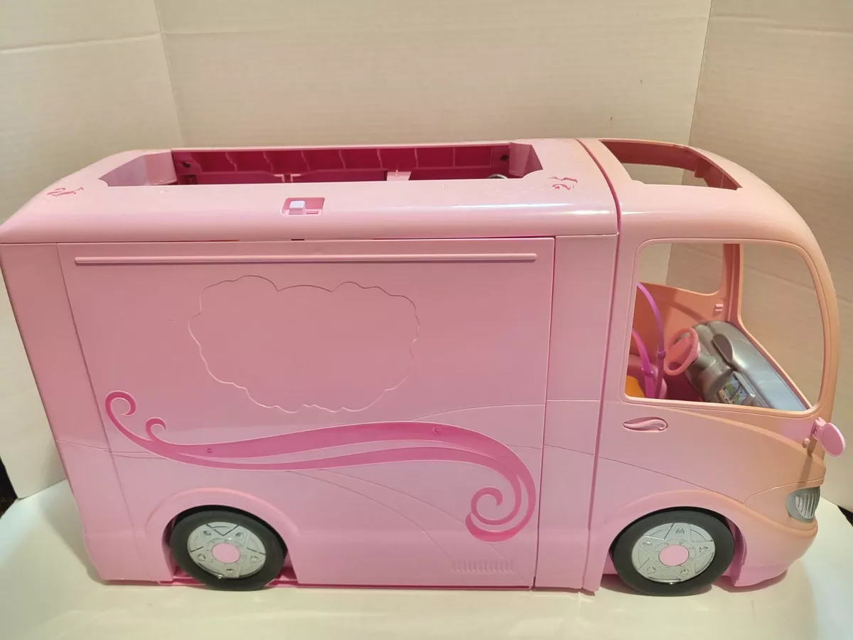 Mattel Barbie Pink RV GLAMOUR CAMPER W/ Pop Out Tent 