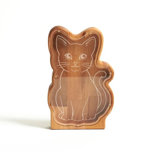 Baseball Wood Piggy Bank Personalized Easter Gift Handmade Gift for Kid, Nursery - Picture 3 of 5