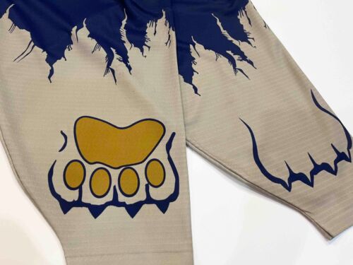 Bauer Long Beach Ice Dogs ECHL Hockey Jersey Man M Navy Blue Canada Sewn blank - Picture 4 of 8