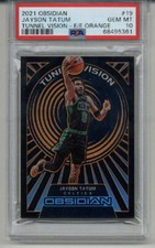 2021 PANINI OBSIDIAN TUNNEL VISION E/E ORANGE #19 JAYSON TATUM 35/35 PSA 10 RARE