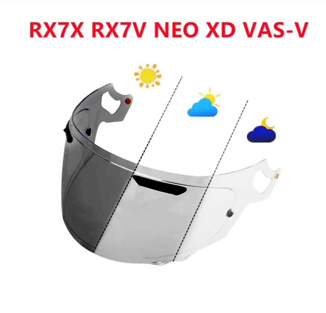 Visor For Arai RX7X RX7V NEO XD VAS- V Photochromatic Transition Lens ...