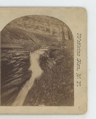 Sylvan Cascade Watkins Glen NY New York American Views Stereoview