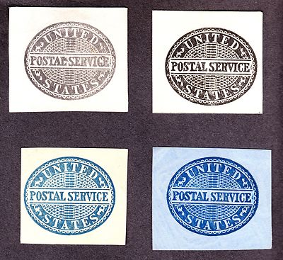 コレクション Postal card US UO14-UO17 Postal Service Envelope Cut Square Mint Lot of