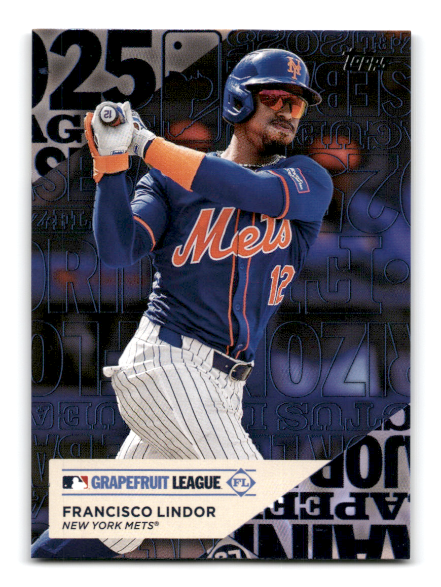 2025 Topps Baseball Series 1 Francisco Lindor Training Grounds Card TG-11