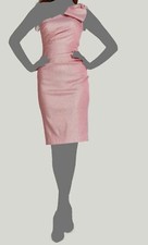  720 Rickie Freeman by Teri Jon Women's Pink Metallic One-Shoulder Dress Size 6
