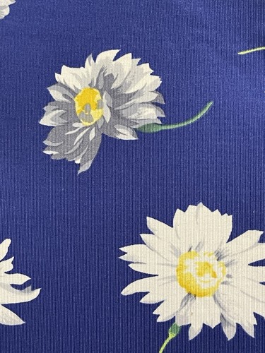 Jones New York Womens Floral Short Sleeve Blue Top Size Large - Picture 3 of 5