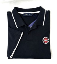 CAVALLI CLASS Men's Logo Short Sleeve Polo Shirt in Black SZ.2XL NWT