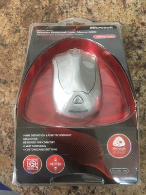 Microsoft mouse wireless notebook laser 6000 b5w-00002 (882224041003)