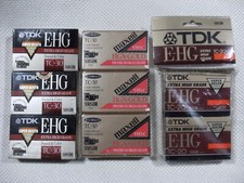 Lot of 8 - 5 TDK VHS-C E-HG  3 Maxell HGX Gold Camcorder Tapes TC-20 TC-30