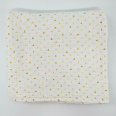 Swaddle Designs White w Triangles Swaddle Blanket Muslin Security B79