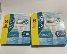 16 Gillette Venus Smooth Sensitive Refill Cartridges 2 x 8 pack New Sealed