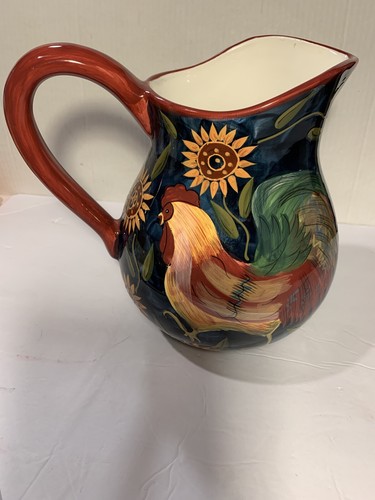 Certified International Sunrise Susan Winget Rooster Pitcher - Picture 5 of 12
