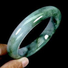 Bangle Jadeite Jade Myanmar 300.10ct 13x9mm Natural Handicraft Gemstone 6.2in