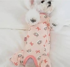 Hundebody OP-Body Allergiebody Schlafanzug Hundelanges Halbes Bein Rosa