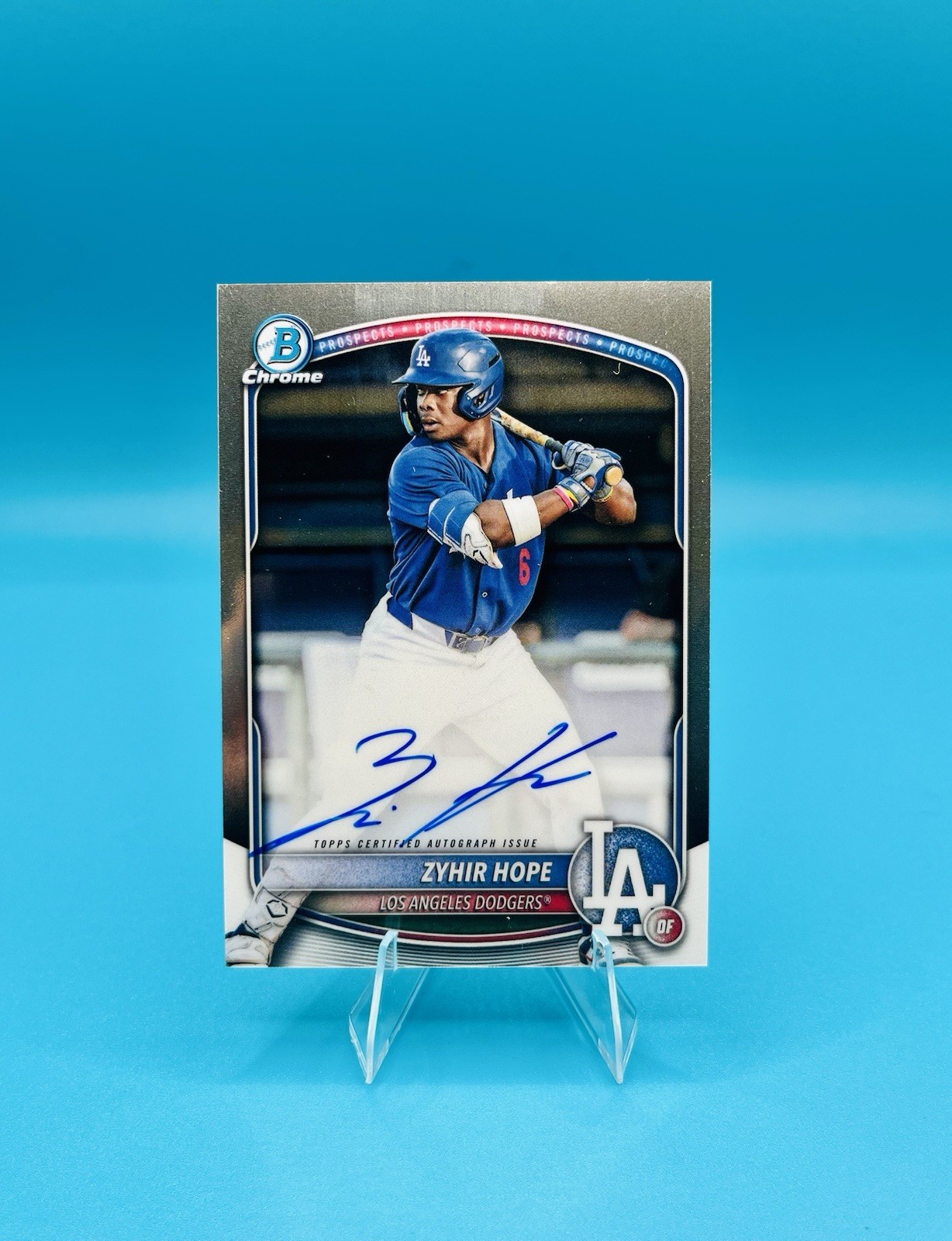 2025 Bowman - Chrome Prospect Autographs Zyhir Hope #CPA-ZH (AU, RC) Dodgers