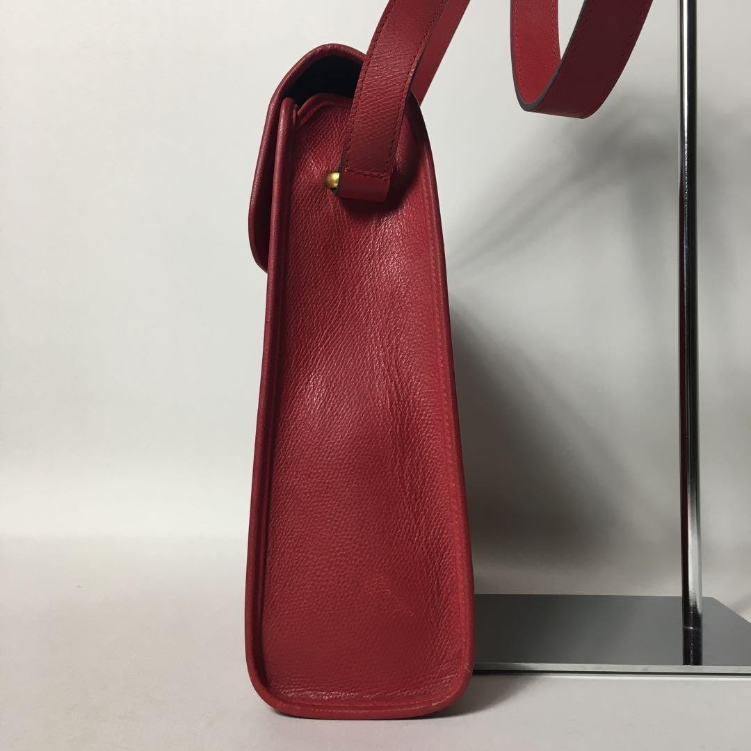 Borsa a tracolla Yves Saint Laurent tracolla pelle rossa usata originale ottima+ GIAPPONE