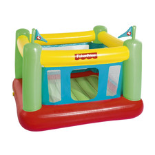 Fisher-Price Inflatable Bouncer with Built-in Pump, Indoor Fun for 3 Kids