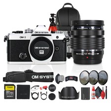 OM SYSTEM OM-3 Mirrorless Camera with 12-45mm f/4 Lens Bundle