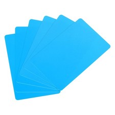 MECCANIXITY 30pcs Blank PVC Cards Color, CR80 30 Mil Plastic 30 Mil, Blue