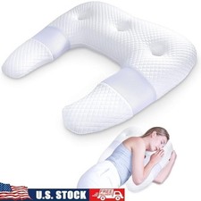 U Shaped Memory Foam Side Sleeper Pillow Ergonomic Design W/ Arm Support New